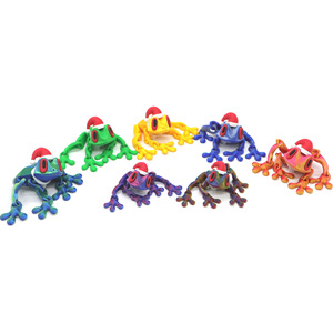 Aimant de réfrigérateur grenouille magnétique imprimé en 3D, modèle de grenouille des bois à articulations mobiles, jouet, best-seller de Noël 2025, grenouille avec chapeau de Noël - Product Image 5