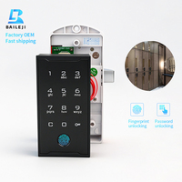 Serrure intelligente robuste à code et empreinte digitale sans clé pour armoire de bureau, casier de gym, boîte aux lettres scolaire