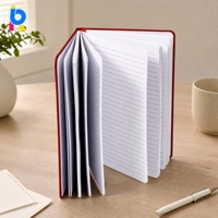 Carnet en cuir PU personnalisé haut de gamme, écologique, à couverture plate, pour bureau professionnel, avec marquage à chaud, vente en gros par le fabricant