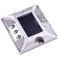 Goujon de route en verre trempé solaire led intégré 101mm, lumière clignotante solaire bon marché