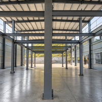 Bâtiment d'atelier en structure légère en acier, hangar industriel à double pente avec portique pour projet d'usine de transformation des métaux