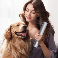 Sèche-cheveux sans pales haute vitesse 1200W, moteur DC, design compact, boîtier métallique, génération d'ions négatifs, 110 000 tr/min, usage domestique et professionnel
