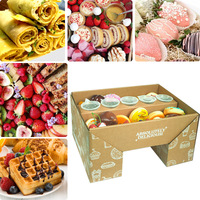 Boîte en Papier Kraft Ondulé Personnalisable avec Logo, Vente en Gros Usine, pour Pique-nique, Camping, Poulet Frit, Gâteaux, Fruits