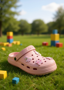 Sandali Zoccoli per Bambini con Spille Animate, Taglia 19, Estivi, in Plastica, Slip-On, Punta Tonda, Colore Unito, per Bambine - Product Image 2