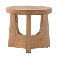 Table d'appoint ronde au design minimaliste moderne, durable, en panneau de bois, pour le salon, idéale pour le café et les réceptions