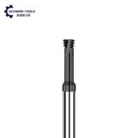 Fraise à fileter en carbure monobloc à 3 cannelures, pas métrique grossier M2-M24, revêtement AlTiN, pour usinage CNC de l'acier et de l'acier inoxydable