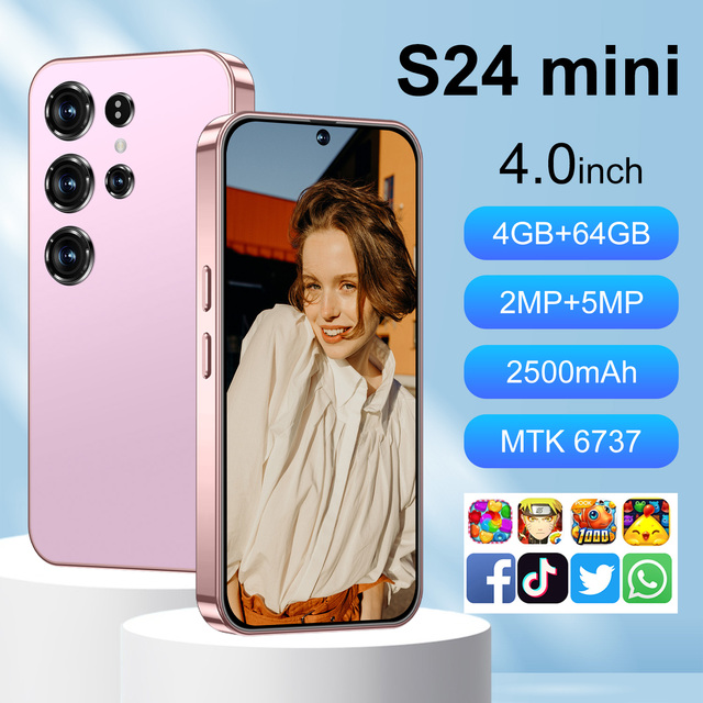 Popular Discount Kid Phone S24 Mini Children Smartphone 64GB 5G 2MP+5MP Camera HD LCD Screen 65W Quick Charge