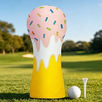 Housses de clubs de golf en bois unisexes, durables, en PU de haute qualité avec doublure brossée, fermeture magnétique, bande droite en forme de L