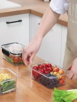 Boîte de conservation des aliments sans BPA récipient de stockage des aliments empilable hermétique en plastique transparent Bento Lunch BoxNo