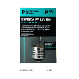 Lampadina a incandescenza Esfrica 1W 3.5V E10 per piccoli apparecchi - Product Image 2