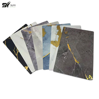 Panneau mural intérieur en PVC marbré enduit UV, imperméable, ignifuge B1, E0, pour projets hôteliers et villas, vente en gros d'usine, personnalisation OEM