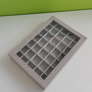 Boîte de rangement carrée en cuir pour bijoux, portable, pour voyage, boucles d'oreilles, bagues, colliers, étui de présentation à fermeture éclair - Product Image 5