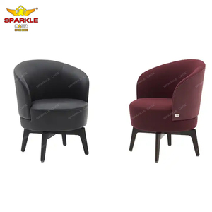 Chaise de salle à manger moderne de style nordique SPARKLE chaise de loisirs en coton et lin pour hôtels et restaurants - Product Image 2