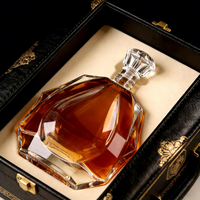Bouteille de vin en verre cristallin transparente carrée personnalisée avec bouchon, pour Tequila, Rhum, Gin, Vodka