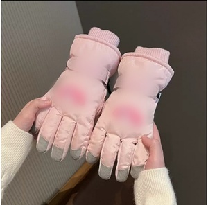 Winter Cartoon Puppy Ski Waterproof Thermal Fleece Lined Warm Snowboarding Windproof Cold-Proof Unisex <strong>Cute</strong> Fingerless <strong>Gloves</strong> - Product Image 5