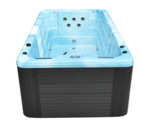 Bain à remous extérieur moderne en acrylique compact pour 2 personnes BG-6601 avec fonction massage |   Spa de luxe prêt à l'emploi pour usage en villa
