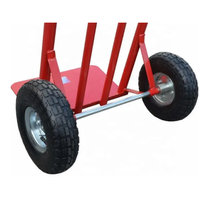 Carretilla de carga de coche de tigre de empuje manual engrosada de doble rueda, remolque de manipulación de acero con máquina de soldadura, compras de cilindro de oxígeno