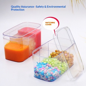 Boîte d'emballage alimentaire transparente personnalisée à trois compartiments avec couvercle pour bonbons de 120 ml et boîte à yaourt, modèle 2026 - Product Image 1