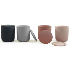 Pot de bougie personnalisé de luxe avec couvercle, pot en céramique pour la fabrication de bougies, Offre Spéciale - Product Image 4