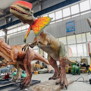 Dinosaure robotique animatronique sur mesure grandeur nature en fibre de verre et métal pour une utilisation en intérieur/extérieur, parcs d'aventure, centres commerciaux - Product Image 1