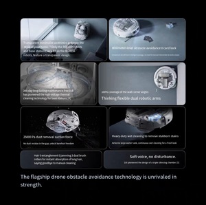 DJI prima ammiraglia Robot aspirapolvere e Robot straccio ROMO aspirapolvere 360 ° prevenzione degli ostacoli 25000Pa Super aspirazione casa ricarica rapida - Product Image 4