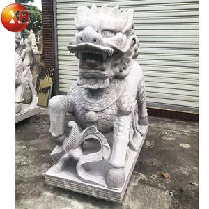 Дверь Сад ворота каменное украшение резьба Древние китайские легенды благоприятный зверь статуи большой цилин Kylin Скульптура - Product Image 4