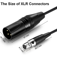 Ugreen — câble Audio Mini XLR femelle à xlr mâle, 3 broches, cordon de Microphone pour appareil photo BMPCC 4K, vidéo