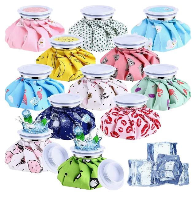 Waterproof No-Leak Reusable Cloth Ice Bag Ice Pack for Sports Injuries First Aid Knee Shoulder Pain Relief Therapy