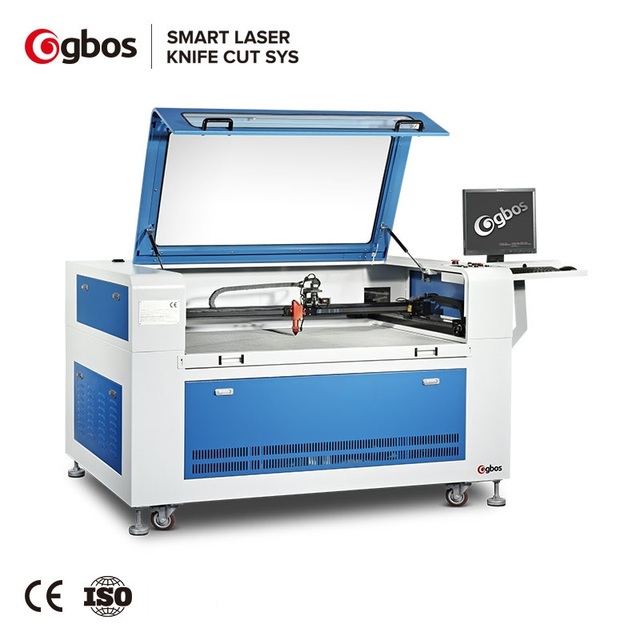 GBOS CCD Camera Capture CNC CO2 Laser Cutter Engraver for Woven Embroidery Label Printing Logo 1280 Laser Cutting Machine