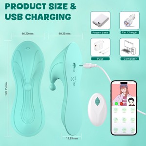 Uzaktan Klitoral <span class=keywords><strong>G</strong></span> Noktası Stimülasyonu Giyilebilir Külot Vibratörü 10 Frekanslı USB Şarj Edilebilir <span class=keywords><strong>G</strong></span>ünlük Su Geçirmez Masaj Minderi - Product Image 6