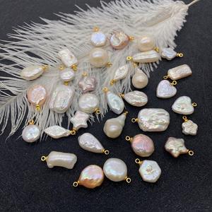 Mode naturel perle d'eau douce pendentif forme irrégulière étoile circulaire coeur <span class=keywords><strong>baroque</strong></span> perle charme pour bijoux à bricoler soi-même accessoires - Product Image 2