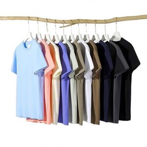 T-Shirt 100% Cotton Unisex Regular Fit Solid Short Sleeve Silk Screen Printing Custom <b>Blank</b> High Quality Heavy <b>Weight</b> - Product Image 1