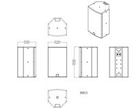 AG DDX15 400W Loudspeaker Stereo Pasif 8 Ohm dengan Rentang Frekuensi 55Hz hingga 18kHz dan Antarmuka NL4
