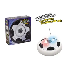 Huiye 18cm LED Light Flashing Ball Toys Air Power Soccer Balls Disc Gliding Multi-surface Hovering Football Game Toy Kid Gift