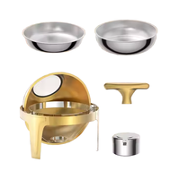 Chauffe-plat professionnel TAIDING en acier inoxydable 201 à couvercle articulé, alimenté à l'alcool, 6L, 60-80°C, pour buffet d'hôtel et événements