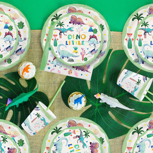Fournitures fête d'<span class=keywords><strong>anniversaire</strong></span> sur le thème des dinosaures, banderole, assiettes en papier, tasses, <span class=keywords><strong>vaisselle</strong></span> de table pour enfants - Product Image 6