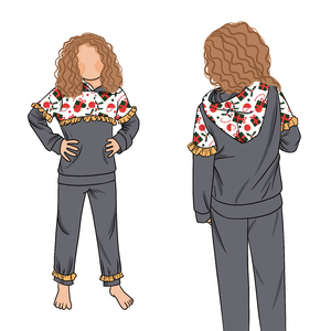 Offre Spéciale enfants conception enfant en bas âge garçons fille tricot à capuche et pantalon enfants <span class=keywords><strong>tenue</strong></span> de noël 2 pièces bébé vêtements ensembles - Product Image 5