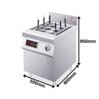 Machine à Cuire les Nouilles à Induction en Acier Inoxydable à Levage Automatique, Équipement de Cuisine Professionnel pour Pâtes et Fruits de Mer