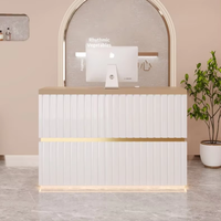 Comptoir de réception moderne et simple Yicheng en gros, bureau de caisse pour magasin de vêtements, salon de beauté, table de bar d'angle pour salon de thé au lait