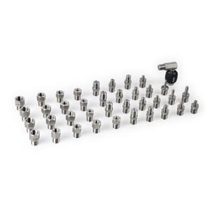 Paslanmaz çelik basınç parçaları kiti 38 adet evrensel basınç konektörü adaptörleri aksesuarları Set basınç testi enstrüman ortak - Product Image 2