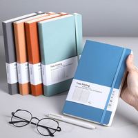 Carnet de notes personnalisé de haute qualité pour le bureau, ligné, imprimé, en cuir PU, couverture rigide A5, avec logo