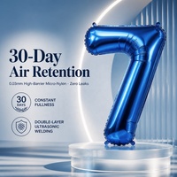 Ballon en aluminium de 40 pouces, grand ballon de fête d'anniversaire, décoration à thème, hélium, air, argent brillant, violet, or rose, numéro 0-9, pour la décoration