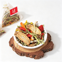 Thé aux chrysanthèmes, baies de goji et graines de cassia, directement de l'usine, sachets de thé triangulaires aux herbes mélangées 5g*50 unités, 250g/sachet, vente en gros