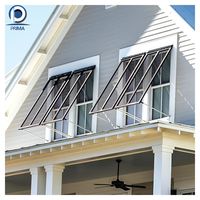 Fenêtres à volets bahamais commerciaux Prima pour l'extérieur, fenêtres à volets en aluminium personnalisées pour l'extérieur, volets en bois