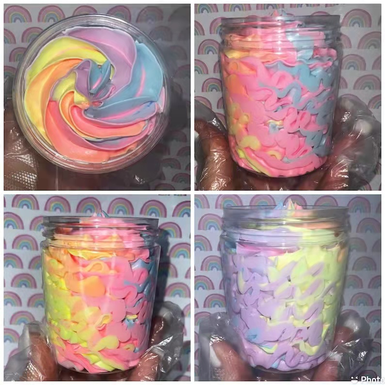 Whipped Moisturising Soap Tower Soap Fluff, 5 Soap Pots  Vegan Friendly Beauty Gift Softer Skin Shower Whip with private label
