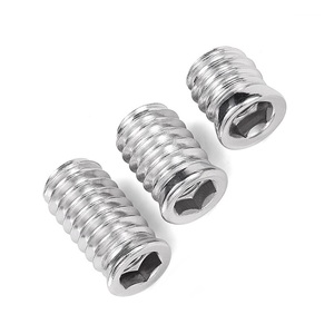 M6 X 20 Socket Interior Roscado Dientes Insertar Muebles de madera Bujes roscados Tuercas con llave hexagonal Juego de tornillos de acero inoxidable - Product Image 4