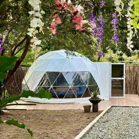 Dôme géodésique de luxe pour hôtel, kit imperméable, glamping, tentes dôme de 3/4/5/6/7/8 m