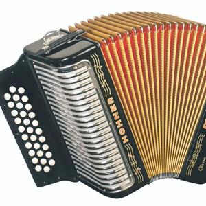 Hoh-ner 3500 FB II 31 Button FBbEB Diatonic Accordion White w/ Bag - Straps for sale - Product Image 3