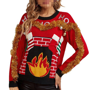 <span class=keywords><strong>Pull</strong></span> de Noël décontracté pour <span class=keywords><strong>femme</strong></span>, <span class=keywords><strong>pull</strong></span> en tricot de Noël avec broderie de lettres pour <span class=keywords><strong>femme</strong></span> - Product Image 6
