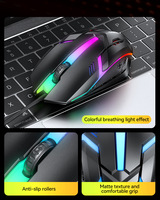 Vente en gros d'usine de clavier de jeu, souris, casque, tapis de souris, ensemble combo de jeu RVB, clavier filaire à lumière LED